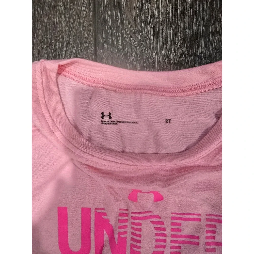 Under Armour Girls 2T Pink Long Sleeve Shirt and Leggings 2 Piece Outfit Set
